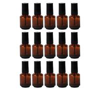 15 Pièces Flacons de Vernis Vides avec Pinceau, 8ml | Bouchon Vissé, Transfert Facile avec Entonnoirs, pour Huiles Cuticules et Autres Soins Ongulaires