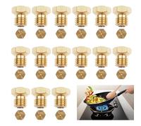 15 pièces Gicleur Gaz Butane Universels, [3×0.5mm, 3×0.7mm, 3×0.87mm, 3×0.95mm, 3×1.02mm], Injecteur Gaziniere Gaz Bouteille Kit de Conversion, Gicleur de Ville pour Brûleur Cuisinière au Propane