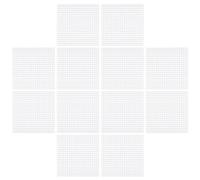 15 Pièces Grille de Broderie en Plastique Blanc, Carrée, 3x3 | Feuilles pour Point de Croix, Base de Paquet au Crochet Diy, Support Stable, Surface Lisse sans Bavure