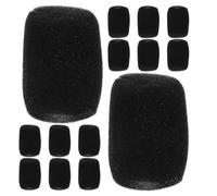 15 Pièces Housse en Mousse, Manchon Noir pour Micro | Écume Souple, Forme Boule Élastique, Atténue le Souffle, Usage Scène et Discours, pour Micros Dynamiques