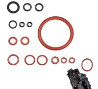 15 Pièces Joint torique kit d'entretien pour valve de soutien, vanne de vapeur,pour valve de support valve d'écoulement tubulure d'écoulement (Rouge/noir)