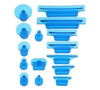 15 Pièces Kit D'extraction de Bosses, en Plastique | Outils de Débosselage pour Voiture, Accessoires Polyvalents Bleus, Alternative aux Méthodes Traditionnelles