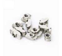 15 pièces M3 M4 M5 M6 T écrou tête de marteau écrou boulon nickelé for 2020 3030 4040 4545 profilé en aluminium avec fente rainure 8mm(30S,M4)