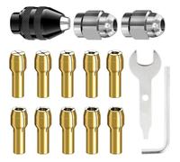 15 Pièces Mandrin Compatible avec Dremel, Accessoires pour Outil Rotatif,0,8mm à 3,2mm Remplacement 4486 Mandrin à Changement Rapide