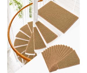 15 Pièces Marchettes Antidérapantes pour Escalier Colimaçon Auto-Adhésives