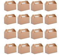 15 Pièces Marron Boite Papier Kraft, Nourriture Papier Kraft Boîte, Boîte de Papier Kraft, Boîte Boîte Cadeau Vintage Brun, Cadeau de Gâteau, pour Adaptées aux Gâteaux, Biscuits, Pizza, Poulet Frit
