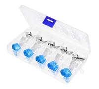 15 Pièces Médiators Guitare et Basse, Acier Inoxydable | Étui de Rangement 15 Compartiments, pour Pratique et Éducation Musicale, Tonalité Régulière, Portable Couleur Aléatoire