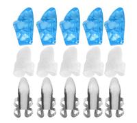 15 Pièces Médiators Pouce Index en Celluloïd et Acier Inoxydable | , Léger, pour Cours et Éducation Musicale, avec Boîte de Rangement 15 Cases Couleur Aléatoire