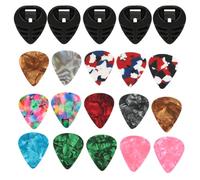15 Pièces Médiators pour Guitare, 5 Médiators Guitare avec Boîte de Rangement, 3 Épaisseurs 0.5/0.75/1.0 mm, Médiator Personnalisé en Celluloïd pour Guitare Classique, Électrique, Basse, Ukulélé