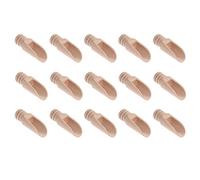 15 Pièces Mini Cuillère en Bois, Cuillères à Bonbons, Cuillère Pelles à épices, Ustensiles de Cuisine, Postuler à pour la Cuisine, Lait, Café, Thé, Bonbons(Brun)