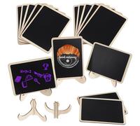 15 Pièces Mini Tableau Noir de Table Support Pvc, Noir