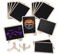 15 Pièces Mini Tableaux Noirs de Table Support, Bois et Pvc
