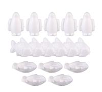 15 Pièces Modèle en Écume pour Peinture Diy, Forme Avion, Blanc
