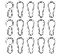 15 Pièces Mousqueton en Acier Inoxydable 304, Petit Mousqueton, Fermeture à Ressort avec Mousqueton, Mousqueton pour les Outils de Traction et Poignées (Grgent)