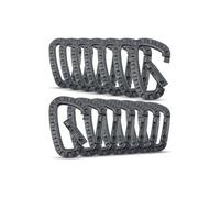 15 Pièces Mousqueton Tactique, PVC Plastique Noir Mousqueton Escalade, Mousqueton Porte Clé pour Le Sport, Sac à Dos, Laisse p