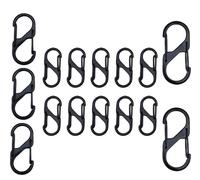 15 Pièces Mousquetons en Forme de S,Mousqueton Métal Mini S Forme 50mm/40mm/32mm,Clips avec Boucle en Métal à Double Ressort, pour Activités de Plein Air, Camping, Pêche, Randonnée, Voyage