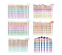 15 Pieces Multifonction 3d Diamant En Forme D'eventail Poudre Ombre À Paupieres Sourcil Maquillage Brosses Maquillage Kit D'outils