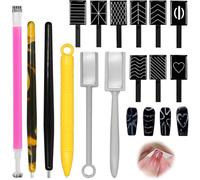 15 Pièces Nail Tools Aimant pour Vernis à Ongles Gel Œil de Chat - Ensemble Magnétique avec Aimant à Double Extrémité
