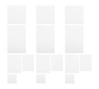 15 Pièces Panneaux de Peinture en Coton, Blanc, Lot Multiformat | Bois et Coton, Surface Plane sans Plis, Absorbe la Couleur, Usage t Atelier