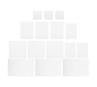 15 Pièces Panneaux de Toile en Coton, Peinture Acrylique et Huile | Surface Lisse et Tendue, Texture Résistante aux Rayures, Lot Multi-format pour Atelier Créatif