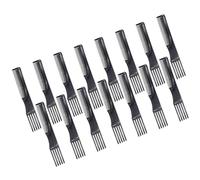 15 Pièces Peigne à Cheveux Double Face Noir PP | Peigne de Soin des Cheveux, Outil Salon Coiffure, Protège Racines, Anti-frisottis, Hommes et Femmes