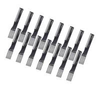 15 Pièces Peigne de Coiffure Professionnel Noir PP | Double Face à Cinq Dents, Portable et Léger, Anti-frisottis, Protège les Racines, Usage Salon
