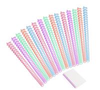 15 Pièces Peignes de Reliure Plastique Peignes de Spirale Reliure Reliure Spirale Plastique Trous Peignes pour A4 B5 A5 Reliure Anneau de Reliure pour DIY Cahier Papier, Relie Entre 70 Feuilles