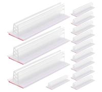 15 Pièces Pince D’affichage PVC Souple, Pose Rapide en Magasin | Base Stable Table, Repositionnable, Usage en Supermarché et Boulangerie, pour Étiquettes et Cartes