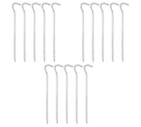 15 Pièces Piquets de Tente en Alliage D'aluminium, Forme Question | Piquets de Terre Métalliques, Crochet Courbé, Maintien en Sol Humide et Dur, pour Extérieur