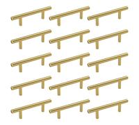 15 pièces poignées d'armoire dorées 6 longues poignées d'armoire 'espacement de 96 mm de porte cuisine en acier inoxydable bord doigt modernes pour placard et placard