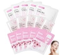 15 Pièces Sakura Ensemble de Soins de la Peau, Masques en Tissu Sakura avec Masque Hydratant Visage, Masque à l'argile, masque de Nuit, Nourrissants, Appaisant, pour Adolescentes et Femmes
