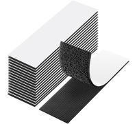 15 Pièces Scratch Autocollant Double Face 30mm x 100mm, Double Face Scratch Adhésif Rubans, Bande Agrippantes Adhésives Autocollant Puissant Hook & Loop Extra Fort Pour DIY Tapis (Noir)