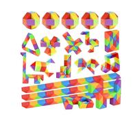 15 pièces Serpent Magique, Mini Magic Snake Cube,Puzzle Cube Enfant Casse-Tête,Mini Twist Puzzle Twisty Toy pour Enfants et Adultes