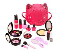 15 Pièces Set De Maquillage Pour enfant Pour Filles Ensemble Cosmétique Princesse De Dessin Animé Avec Sac À Bandoulière, Jouets De Maquillage Princesse Valise Jouet Pour Filles De 3 4 5 6 7 8 Ans