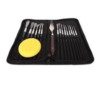 15 Pièces Set de Pinceaux Peinture en Nylon, Poignée Confortable, Sac de Rangement Inclus - Traits Précis, Adapté à Huile, Aquarelle et Acrylique, Idéal Débutants et Artistes