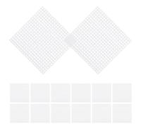 15 Pièces Toile Plastique Blanche pour Broderie, Trame 3x3 Pouces | Support Stable, Positionnement Précis du Motif, Surface Lisse sans Bavure, pour Point de Croix et Tricot