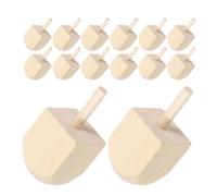 15 Pièces Toupies Traditionnelles en Bois Vierges Soi-même | Surface Lisse Naturelle, Design Classique Robuste, pour Gravure et Jeux en Famille Festifs