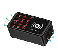 15-Port USB Charger - Quick Charge USB Station, Laptop Charging Block with Universal Compatibility, Multiple Device Organizer for Details, Desk Home Travel Setup, Electronics Power Distribution Hub