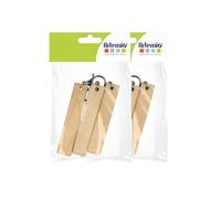 15 Porte-clés en bois rectangles - 10 x 2 x 0,5 cm