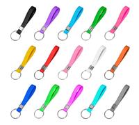15 Porte-Clés en Silicone, Porte-Clés De Bracelet Flexible Et Durable, Pendentif Anti-Perte Portable, Ornements De Sac À Dos Accrocheurs.