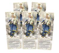 15 Promises of The Rosary Lot de 5 marque-pages plastifiés double face 16,5 cm
