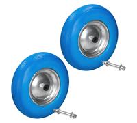 15" Roue brouette caoutchouc plein increvable PU 4.80 / 4.00-8 390 mm avec axe