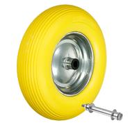 15" Roue brouette PU caoutchouc 4.80 / 4.00-8 390 mm essieu axe inclus 1x 2x 4x