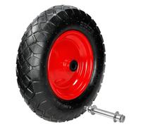 15" Roue de brouette pneumatique avec axe 4.80/4.00-8 pneu gonflable Ø390 mm