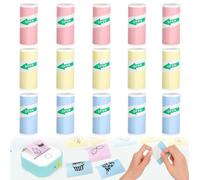 15 Rouleaux Appareil Photo Impression Papier, BetterJonny Rouleaux Appareil Photo Enfant Auto-Adhésif Rouleau Rouleau thermique 57x25MM Auto-adhésif Coloré Sans Encre pour Enfantspour Mini Imprimante