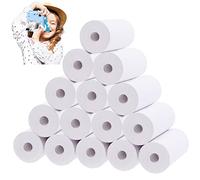 15 Rouleaux de Papier Thermique, 57 x 30mm Papier pour Appareil Photo Enfant Auto-adhésif, Bobines de Papier Thermique d'Impression Instantanées, pour Mini Imprimante Terminal Carte Bancaire(Blanc)