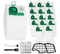 15 Sac Aspirateur Vorwerk pour Vorwerk Kobold VK140 VK150 avec 2 Filtres, 2 Brosses Propres, 6 Parfum, Kit Sac pour Vorwerk pour Aspirateur Vorwerk Kobold 140/150