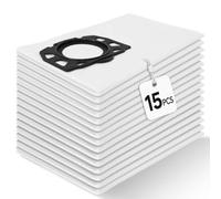 15 sacs d'aspirateur KFI 357 pour aspirateurs Kärcher WD2/WD3/MV2/MV3 | 2.863-314.0 pour aspirateurs eau et poussière Kärcher MV3, KWD1/2/3, WD3.200 à WD3.800 M, SE4001/SE4002, non-tissé 4 couches