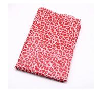 15 Sheets/lot 50 * 70 Cm Gift Wrapping Paper DIY Handmade Craft Star Love Dot Pattern Tissue Floral Packaging Material(Leopard-Red)