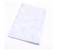 15 Sheets/lot 50 * 70 Cm Gift Wrapping Paper DIY Handmade Craft Star Love Dot Pattern Tissue Floral Packaging Material(Leaves-Silver)
